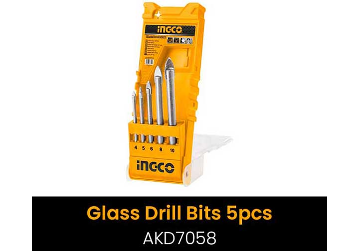 4-10mm Bộ mũi khoan kiếng (kính) Ingco AKD7058 4-10mm Bộ mũi khoan kiếng (kính) Ingco AKD7058