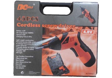 4.8V Bộ máy vặn vít dùng pin 45 chi tiết Century S023 4.8V Bộ máy vặn vít dùng pin 45 chi tiết Century S023