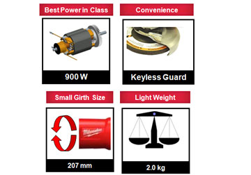 4" Máy mài 900W Milwaukee AG9-100 4" Máy mài 900W Milwaukee AG9-100