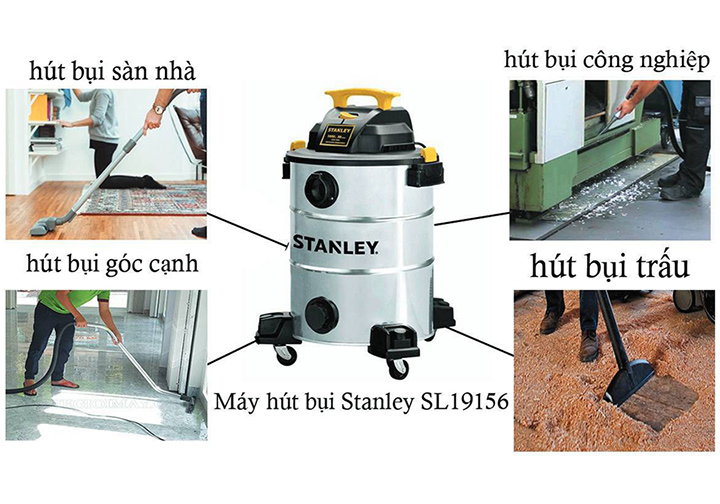 4000W Máy hút bụi ướt/khô Stanley SL19156 4000W Máy hút bụi ướt/khô Stanley SL19156