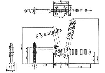 480kg Gá kẹp (cam kẹp) định vị chiều ngang King-Diamond KD-200WL 480kg Gá kẹp (cam kẹp) định vị chiều ngang King-Diamond KD-200WL