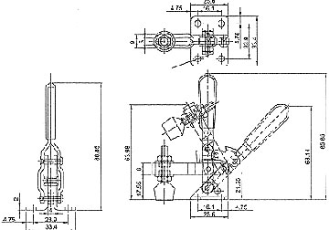 48kg Gá kẹp (cam kẹp) định vị chiều dọc King-Diamond KD-101A 48kg Gá kẹp (cam kẹp) định vị chiều dọc King-Diamond KD-101A