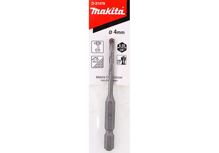 4x80mm Mũi khoan bê tông chuôi lục giác Makita D-31479 4x80mm Mũi khoan bê tông chuôi lục giác Makita D-31479