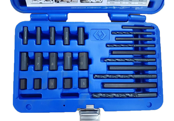 5-14mm Bộ taro lấy bu lông ốc vít gãy 25 món Kingtony 11225SQ 5-14mm Bộ taro lấy bu lông ốc vít gãy 25 món Kingtony 11225SQ