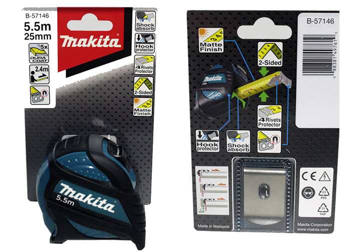 5.5mx25mm Thước cuộn thép Makita B-57146 5.5mx25mm Thước cuộn thép Makita B-57146