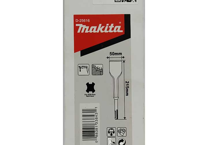 50x215mm Mũi dẹp đục bê tông chuôi gài SDS Plus Makita D-25616 50x215mm Mũi dẹp đục bê tông chuôi gài SDS Plus Makita D-25616