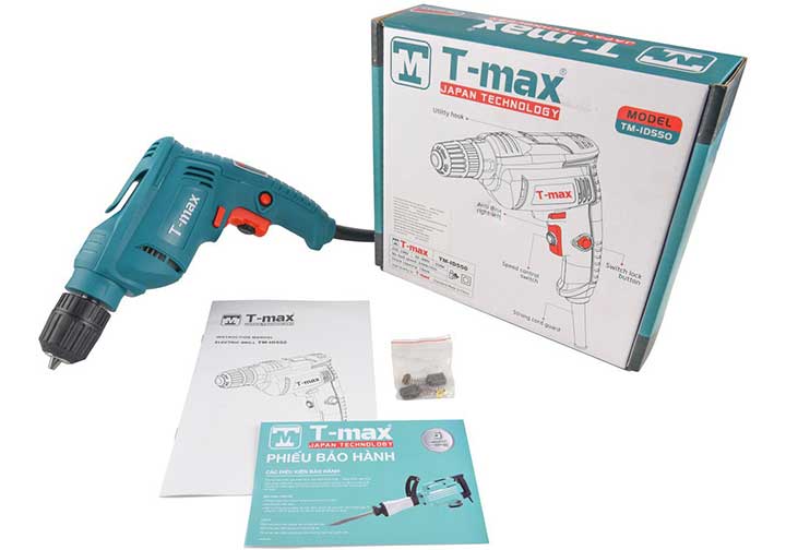 550W Máy khoan cầm tay T-Max TM-ID550 550W Máy khoan cầm tay T-Max TM-ID550