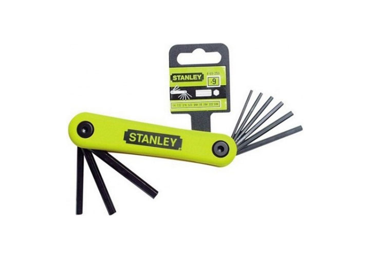 5/64-1/4" Bộ lục giác xếp đầu bằng 9 chi tiết Stanley 69-259-22 5/64-1/4" Bộ lục giác xếp đầu bằng 9 chi tiết Stanley 69-259-22