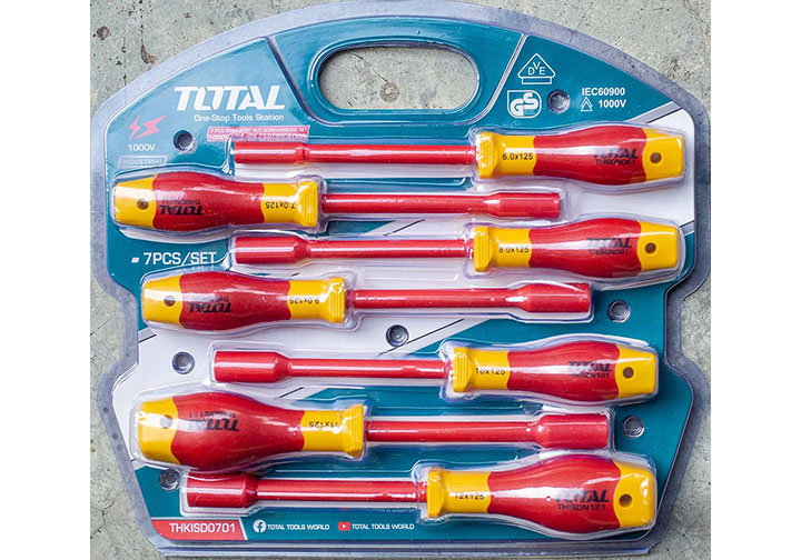 6-12mm Bộ tuốc nơ vít mở tuýp cách điện Total THKISD0701 6-12mm Bộ tuốc nơ vít mở tuýp cách điện Total THKISD0701