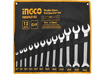 6-32mm Bộ cờ lê hai đầu miệng 12 chi tiết INGCO HKSPA2142 6-32mm Bộ cờ lê hai đầu miệng 12 chi tiết INGCO HKSPA2142