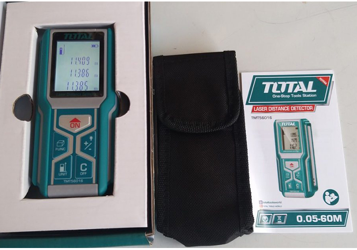 60m Máy đo khoảng cách tia laser Total TMT56016 60m Máy đo khoảng cách tia laser Total TMT56016