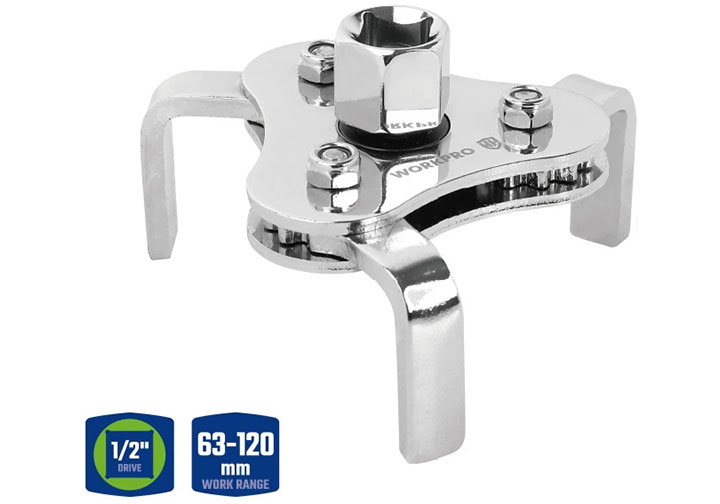 63-120mm Cảo mở lọc nhớt 1/2" Workpro WP319011 63-120mm Cảo mở lọc nhớt 1/2" Workpro WP319011