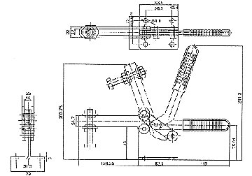 690kg Gá kẹp (cam kẹp) định vị chiều ngang King-Diamond KD-204GBLH 690kg Gá kẹp (cam kẹp) định vị chiều ngang King-Diamond KD-204GBLH
