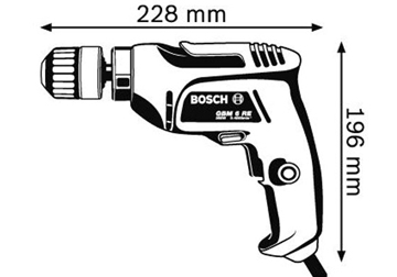 6mm Máy khoan 350W Bosch GBM 6RE 6mm Máy khoan 350W Bosch GBM 6RE