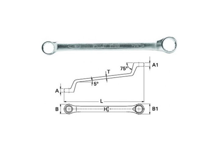 6x7mm Cờ lê 2 đầu vòng góc lượn 75 độ Stanley 87-801-1 6x7mm Cờ lê 2 đầu vòng góc lượn 75 độ Stanley 87-801-1