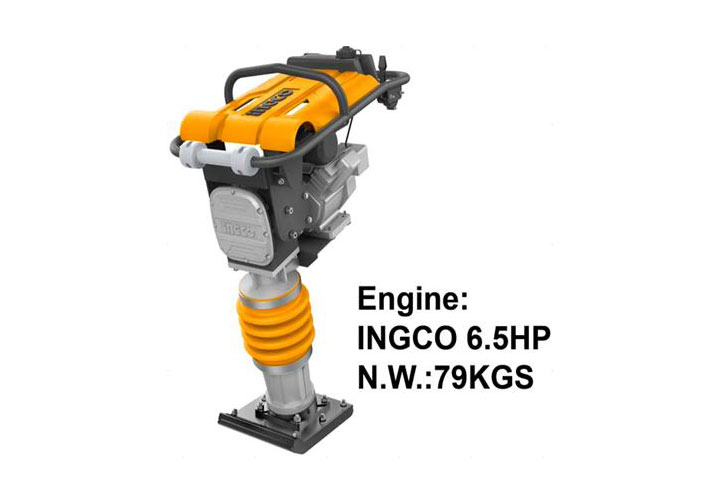 79KG Máy đầm cóc hình trụ dùng xăng 6.5HP INGCO GRT75-2 79KG Máy đầm cóc hình trụ dùng xăng 6.5HP INGCO GRT75-2