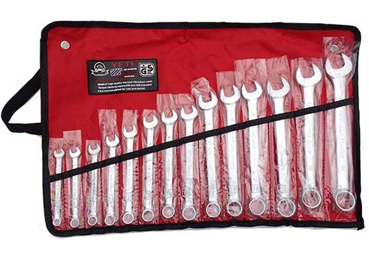 8-24mm Bộ cờ lê vòng miệng 14 chi tiết Yeti 8-24mm Bộ cờ lê vòng miệng 14 chi tiết Yeti