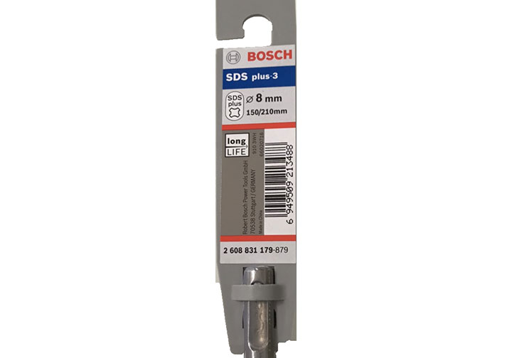 8x210mm Mũi khoan bê tông chuôi gài SDS Bosch 2608831179 8x210mm Mũi khoan bê tông chuôi gài SDS Bosch 2608831179