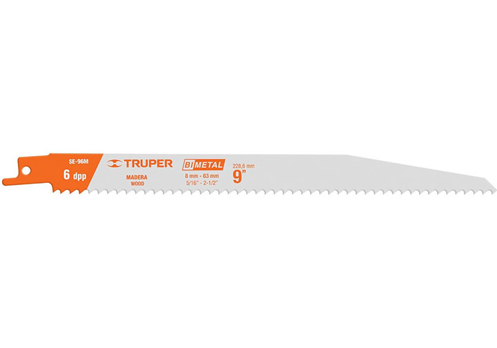 9" (230mm) Lưỡi cưa kiếm gỗ Truper 10788 (SE-96M) 9" (230mm) Lưỡi cưa kiếm gỗ Truper 10788 (SE-96M)