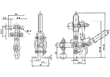 92kg Gá kẹp (cam kẹp) định vị chiều dọc King-Diamond KD-12050U 92kg Gá kẹp (cam kẹp) định vị chiều dọc King-Diamond KD-12050U