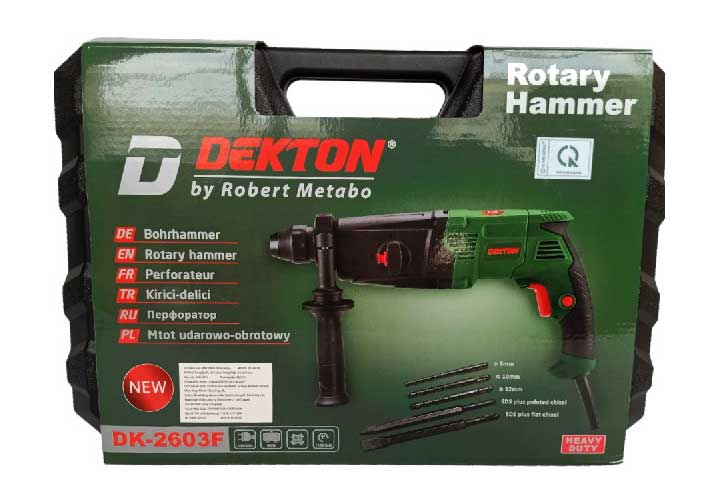 950W Máy khoan búa đầu cặp SDS Plus Dekton DK-2603F 950W Máy khoan búa đầu cặp SDS Plus Dekton DK-2603F
