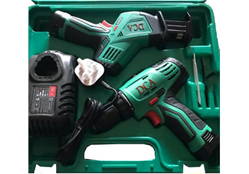 Bộ combo máy khoan và máy cưa kiếm dùng pin DCA ADKIT02 Bộ combo máy khoan và máy cưa kiếm dùng pin DCA ADKIT02