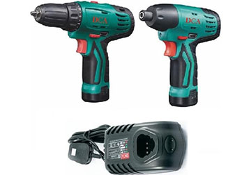 Bộ combo máy khoan vặn vít và khoan búa dùng pin DCA ADKIT01 Bộ combo máy khoan vặn vít và khoan búa dùng pin DCA ADKIT01