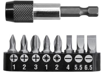 Bộ đầu tua vít 9 chi tiết INGCO AKSD0071 Bộ đầu tua vít 9 chi tiết INGCO AKSD0071