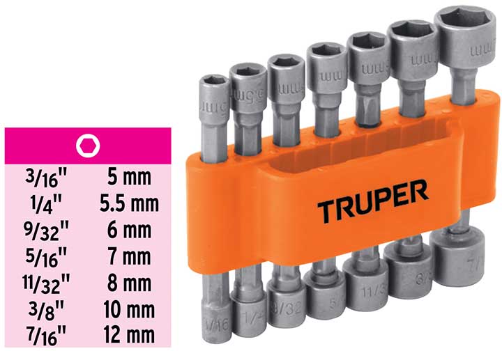 Bộ đầu vít bắn tôn có từ Truper 12844 (PUNCA-14) Bộ đầu vít bắn tôn có từ Truper 12844 (PUNCA-14)