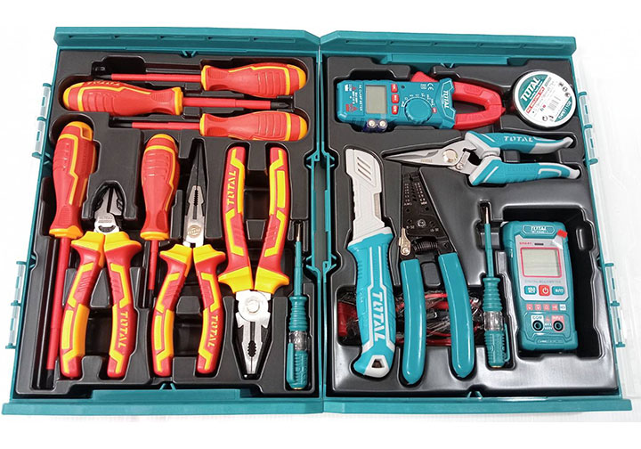 Bộ đồ nghề thợ điện 16 chi tiết Total TOS23063 Bộ đồ nghề thợ điện 16 chi tiết Total TOS23063
