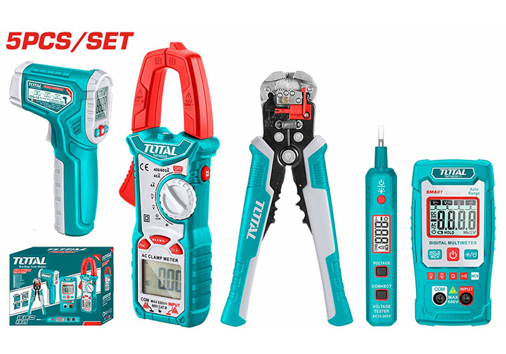 Bộ dụng cụ đo điện 5 chi tiết Total TOS23026 Bộ dụng cụ đo điện 5 chi tiết Total TOS23026