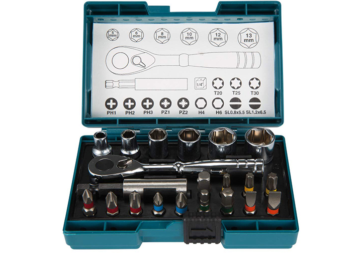 Bộ khẩu 21 chi tiết Makita B-54081 Bộ khẩu 21 chi tiết Makita B-54081