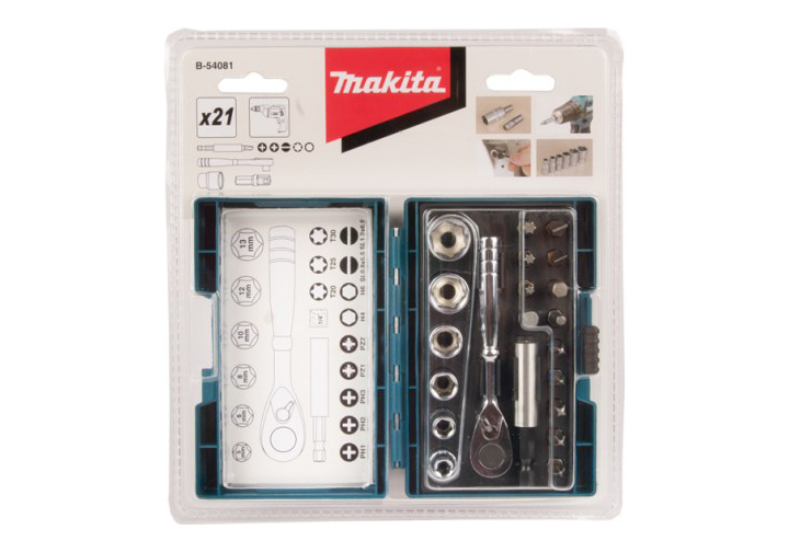 Bộ khẩu 21 chi tiết Makita B-54081 Bộ khẩu 21 chi tiết Makita B-54081