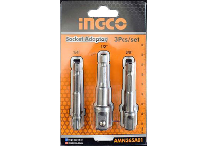 Bộ khớp nối đầu tuýp 3 chi tiết Ingco AMN365A01 Bộ khớp nối đầu tuýp 3 chi tiết Ingco AMN365A01