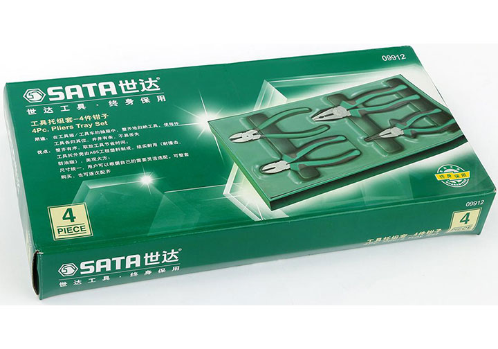 Bộ kìm cầm tay 4 chi tiết Sata 09-912 (09912) Bộ kìm cầm tay 4 chi tiết Sata 09-912 (09912)