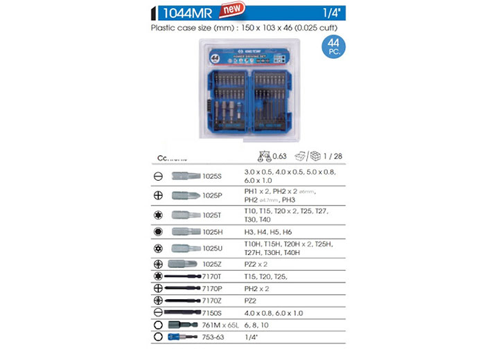 Bộ mũi vít đa năng 44 chi tiết Kingtony 1044MR Bộ mũi vít đa năng 44 chi tiết Kingtony 1044MR