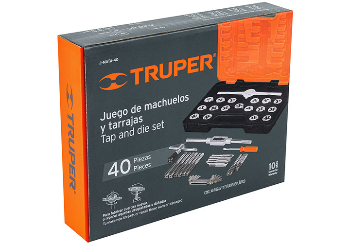 Bộ taro tạo ren 40 chi tiết Truper 11442 (J-MATA-40) Bộ taro tạo ren 40 chi tiết Truper 11442 (J-MATA-40)