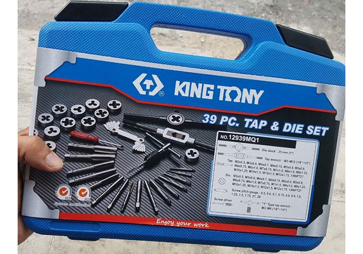 Bộ taro và bàn ren hệ mét 39 chi tiết Kingtony 12939MQ1 Bộ taro và bàn ren hệ mét 39 chi tiết Kingtony 12939MQ1