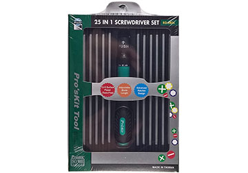 Bộ tuốc nơ vít 25 chi tiết Proskit SD-9824 Bộ tuốc nơ vít 25 chi tiết Proskit SD-9824