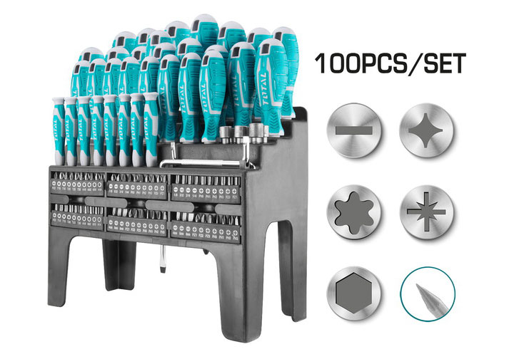 Bộ tuốc nơ vít đa năng 100 chi tiết Total THT2506100 Bộ tuốc nơ vít đa năng 100 chi tiết Total THT2506100
