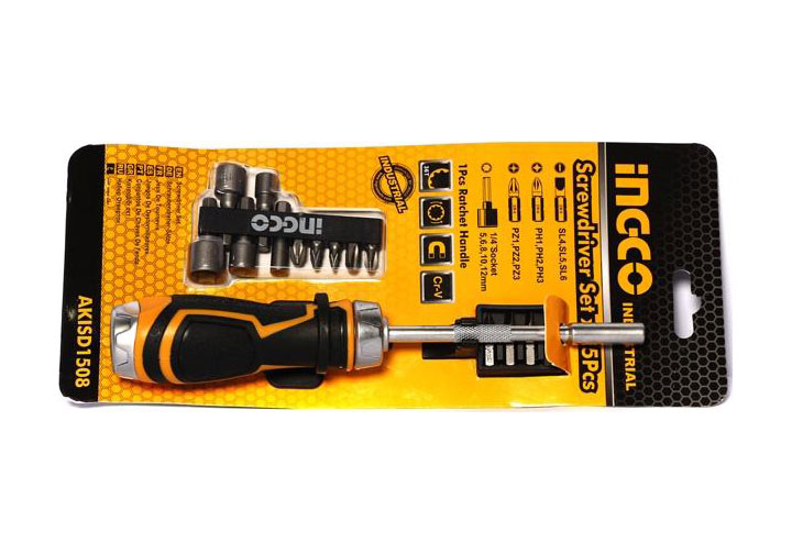 Bộ tuốc nơ vít đa năng 15 chi tiết INGCO AKISD1508 Bộ tuốc nơ vít đa năng 15 chi tiết INGCO AKISD1508