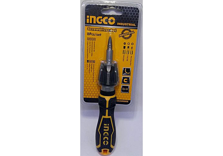 Bộ tuốc nơ vít đa năng 8 chi tiết INGCO AKISD0808 Bộ tuốc nơ vít đa năng 8 chi tiết INGCO AKISD0808