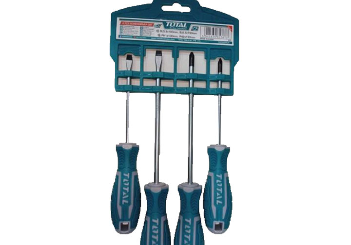 Bộ tuốc nơ vít dẹp và bake 4 chi tiết Total THT250604 Bộ tuốc nơ vít dẹp và bake 4 chi tiết Total THT250604