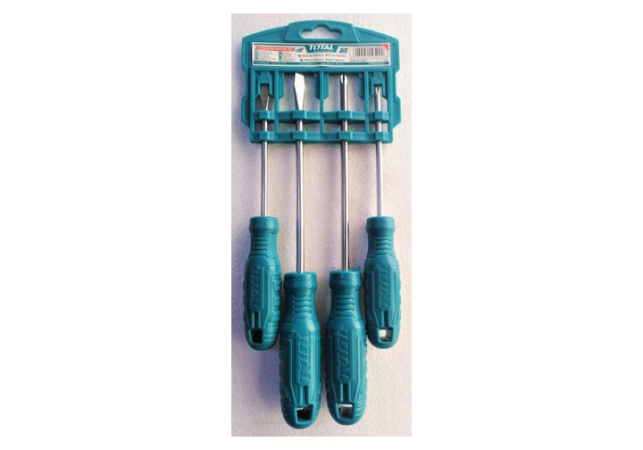 Bộ tuốc nơ vít dẹp và bake 4 chi tiết Total THTDC250401 Bộ tuốc nơ vít dẹp và bake 4 chi tiết Total THTDC250401