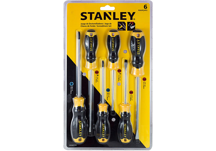 Bộ tuốc nơ vít dẹp và bake 6 cây Stanley STMT66672 Bộ tuốc nơ vít dẹp và bake 6 cây Stanley STMT66672
