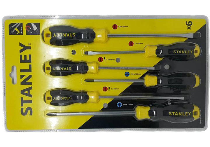 Bộ tuốc nơ vít dẹp và bake 6 cây Stanley STMT66672 Bộ tuốc nơ vít dẹp và bake 6 cây Stanley STMT66672