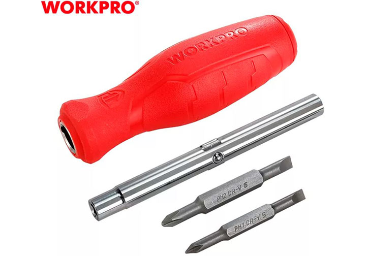 Bộ tuốc nơ vít đổi đầu 6 chi tiết Workpro WP221066 Bộ tuốc nơ vít đổi đầu 6 chi tiết Workpro WP221066
