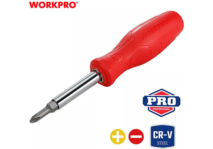 Bộ tuốc nơ vít đổi đầu 6 chi tiết Workpro WP221066 Bộ tuốc nơ vít đổi đầu 6 chi tiết Workpro WP221066