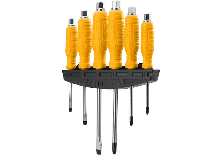 Bộ tuốc nơ vít đóng 6 chi tiết Ingco HSGTDC180601 Bộ tuốc nơ vít đóng 6 chi tiết Ingco HSGTDC180601