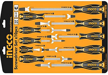 Bộ tuốc nơ vít (tô vít) 10 chi tiết INGCO HKSD1028 Bộ tuốc nơ vít (tô vít) 10 chi tiết INGCO HKSD1028